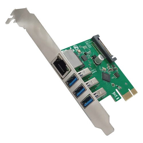 USB3.0 3포트 확장 + PCI-Express 기가 랜카드 NEXT-409LU3