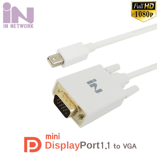 IN-MDPV03  미니 디스플레이포트 1.1a TO VGA 케이블 3M