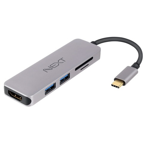 USB Type-C to HDMI USB3.0 SD/MicroSD 4 in 1 멀티포트 허브 아답터 NEXT-317TCH