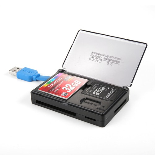 NEXT-9708U3 CF SDHC Micro SD 메모리 수납형 USB3.0 멀티 카드리더기