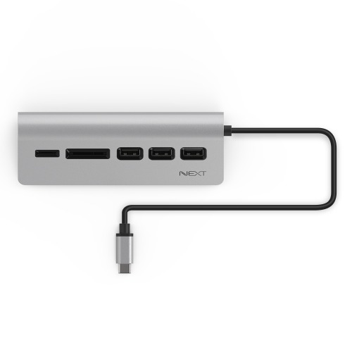 NEXT-9721TC USB 3.0 Type-C 5 in 1 카드리더기 무전원 허브
