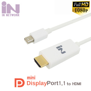 IN-MDPH0311 미니 디스플레이포트 TO HDMI 1.1V 케이블 