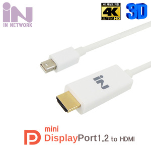 IN-DPH03 미니 디스플레이포트 1.2 TO HDMI 케이블 3M