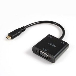 NEXT-2417HVC-MR Micro HDMI to VGA 스테레오 변환 케이블 젠더 컨버터