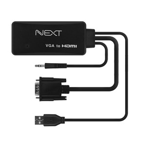 NEXT-2418VHC VGA 스테레오 to HDMI 케이블 젠더 컨버터