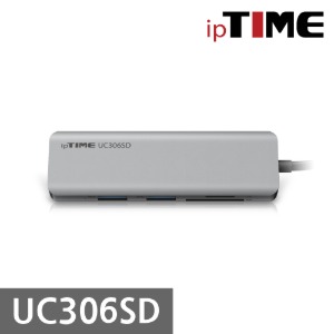 ipTIME UC306SD USB 멀티허브 C타입 to SD 카드리더기 PD USB3.0 허브
