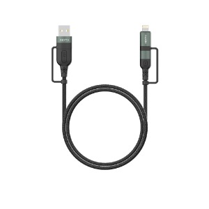 넥스트 USB-A+USB-C TO C 초고속 충전 데이터 케이블 1.2M (NEXT-ACCL6124X-60W)