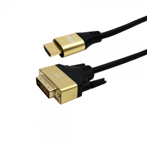 HDMI TO DVI 케이블 듀얼 모니터 4K 30HZ 골드메탈 2M (IN-D2HG020)