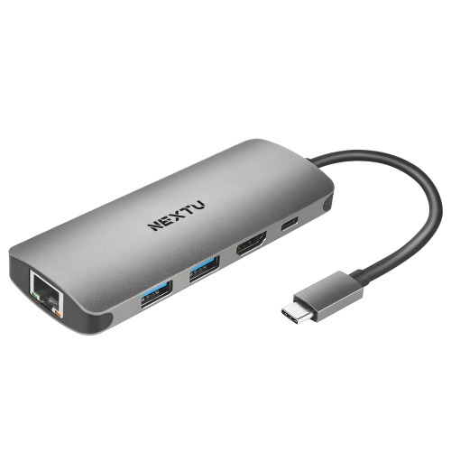 USB 멀티허브 C타입 HDMI USB3.0 랜포트 (NEXT-318TCH-PD)