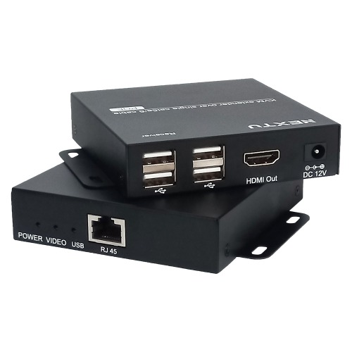 NEXT-7104KVM EX KVM HDMI 리피터 USB 4포트 거리연장기 POE기능 지원